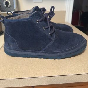 UGG Navy Suede Lace-Up Boots